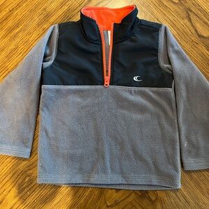 Boys Carter’s Gray and Black Quarter-Zip Fleece Pullover
